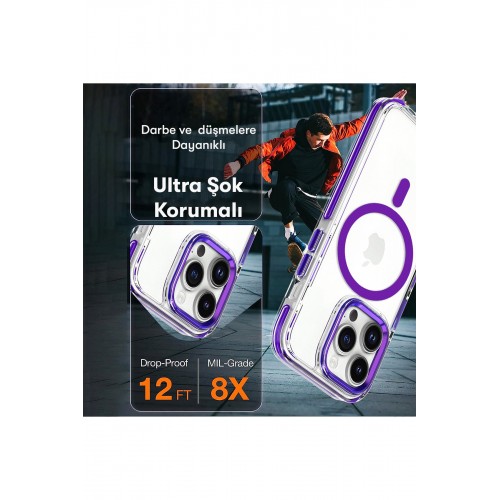 Joko iPhone 15 Pro Max Bella Magsafe Kapak - Turuncu Joko iPhone 15 Pro Max Bella Magsafe Kapak - Turuncu