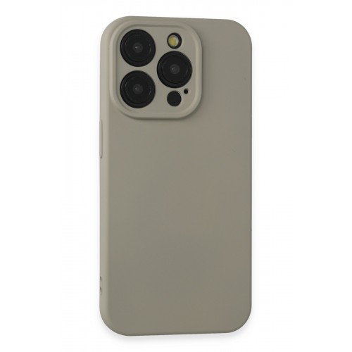 Newface iPhone 15 Pro Kılıf Nano içi Kadife Silikon - Beyaz Titanyum Newface iPhone 15 Pro Kılıf Nano içi Kadife Silikon - Beyaz Titanyum