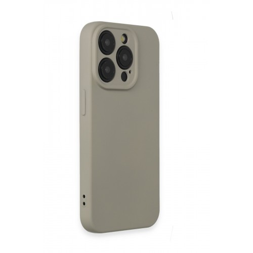 Newface iPhone 15 Pro Kılıf Nano içi Kadife Silikon - Beyaz Titanyum Newface iPhone 15 Pro Kılıf Nano içi Kadife Silikon - Beyaz Titanyum