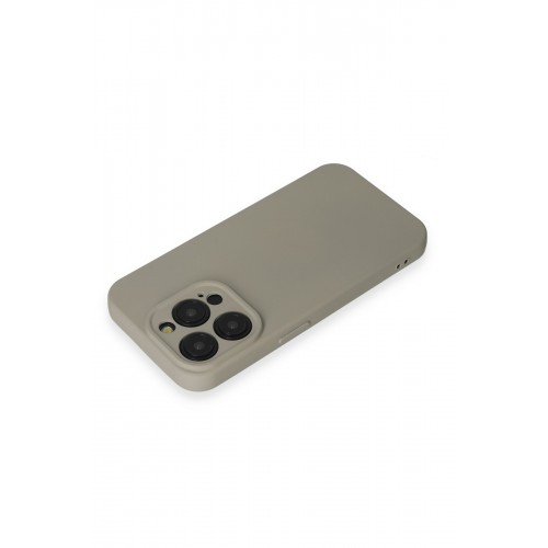 Newface iPhone 15 Pro Kılıf Nano içi Kadife Silikon - Beyaz Titanyum Newface iPhone 15 Pro Kılıf Nano içi Kadife Silikon - Beyaz Titanyum