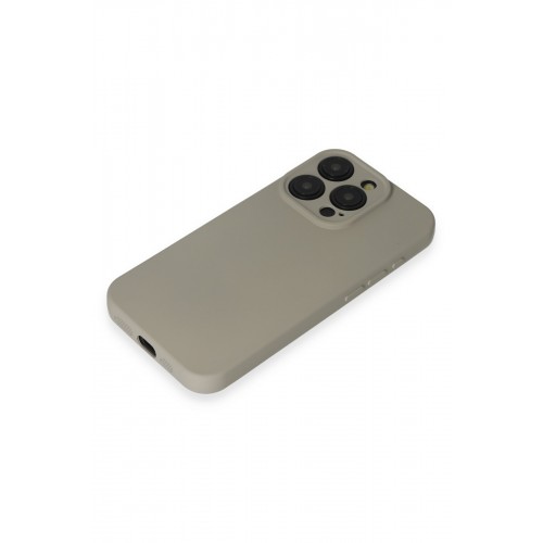 Newface iPhone 15 Pro Kılıf Nano içi Kadife Silikon - Beyaz Titanyum Newface iPhone 15 Pro Kılıf Nano içi Kadife Silikon - Beyaz Titanyum