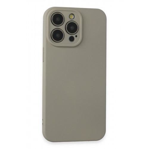 Newface iPhone 15 Pro Max Kılıf Nano içi Kadife Silikon - Beyaz Titanyum Newface iPhone 15 Pro Max Kılıf Nano içi Kadife Silikon - Beyaz Titanyum