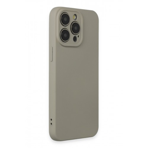 Newface iPhone 15 Pro Max Kılıf Nano içi Kadife Silikon - Beyaz Titanyum Newface iPhone 15 Pro Max Kılıf Nano içi Kadife Silikon - Beyaz Titanyum