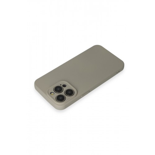 Newface iPhone 15 Pro Max Kılıf Nano içi Kadife Silikon - Beyaz Titanyum Newface iPhone 15 Pro Max Kılıf Nano içi Kadife Silikon - Beyaz Titanyum