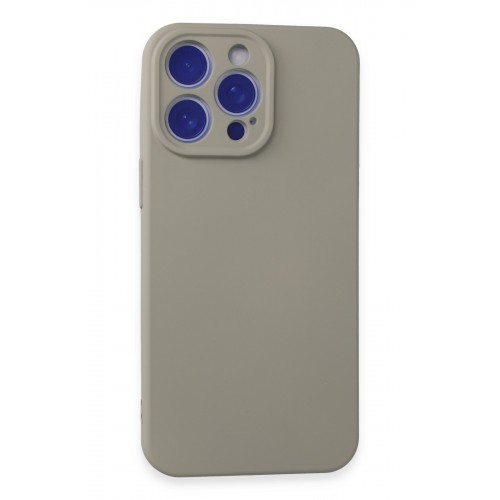 Newface iPhone 15 Pro Max Kılıf Nano içi Kadife Silikon - Natural Titanyum Newface iPhone 15 Pro Max Kılıf Nano içi Kadife Silikon - Natural Titanyum