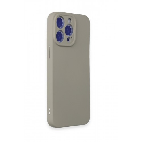 Newface iPhone 15 Pro Max Kılıf Nano içi Kadife Silikon - Natural Titanyum Newface iPhone 15 Pro Max Kılıf Nano içi Kadife Silikon - Natural Titanyum