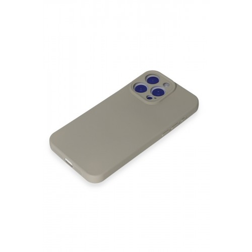 Newface iPhone 15 Pro Max Kılıf Nano içi Kadife Silikon - Natural Titanyum Newface iPhone 15 Pro Max Kılıf Nano içi Kadife Silikon - Natural Titanyum
