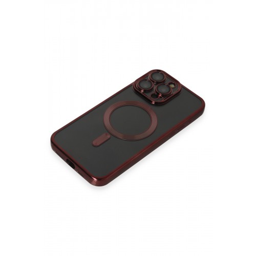Newface iPhone 15 Pro Max Kılıf Kross Magneticsafe Kapak - Bordo Newface iPhone 15 Pro Max Kılıf Kross Magneticsafe Kapak - Bordo