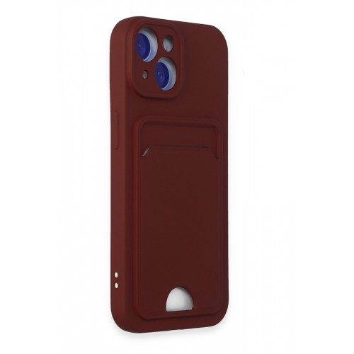 Newface iPhone 15 Kılıf Kelvin Kartvizitli Silikon - Bordo Newface iPhone 15 Kılıf Kelvin Kartvizitli Silikon - Bordo