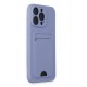 Newface iPhone 15 Pro Max Kılıf Kelvin Kartvizitli Silikon - Lila Newface iPhone 15 Pro Max Kılıf Kelvin Kartvizitli Silikon - Lila