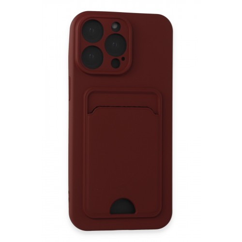 Newface iPhone 15 Pro Max Kılıf Kelvin Kartvizitli Silikon - Bordo Newface iPhone 15 Pro Max Kılıf Kelvin Kartvizitli Silikon - Bordo
