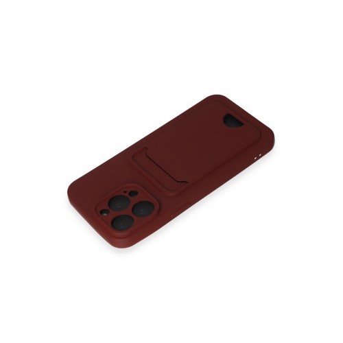 Newface iPhone 15 Pro Max Kılıf Kelvin Kartvizitli Silikon - Bordo Newface iPhone 15 Pro Max Kılıf Kelvin Kartvizitli Silikon - Bordo