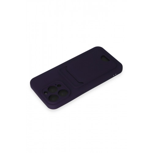 Newface iPhone 15 Pro Max Kılıf Kelvin Kartvizitli Silikon - Derin Mor Newface iPhone 15 Pro Max Kılıf Kelvin Kartvizitli Silikon - Derin Mor