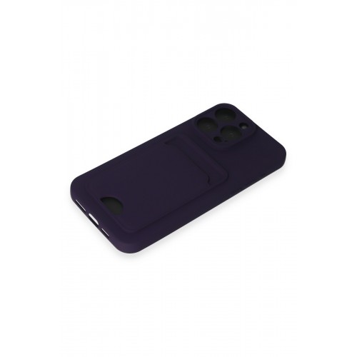 Newface iPhone 15 Pro Max Kılıf Kelvin Kartvizitli Silikon - Derin Mor Newface iPhone 15 Pro Max Kılıf Kelvin Kartvizitli Silikon - Derin Mor