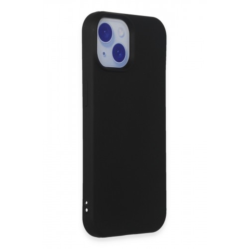Newface iPhone 15 Kılıf Nano içi Kadife Silikon - Siyah Newface iPhone 15 Kılıf Nano içi Kadife Silikon - Siyah