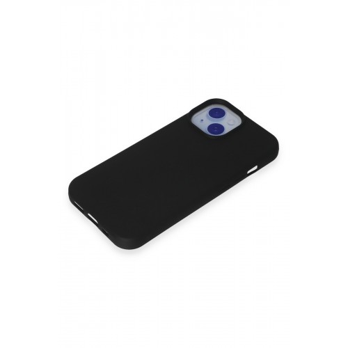 Newface iPhone 15 Kılıf Nano içi Kadife Silikon - Siyah Newface iPhone 15 Kılıf Nano içi Kadife Silikon - Siyah