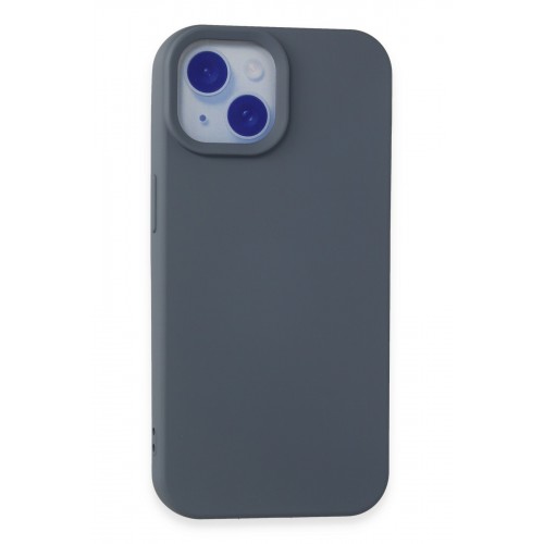 Newface iPhone 15 Kılıf Nano içi Kadife  Silikon - Gri