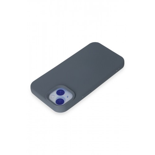 Newface iPhone 15 Kılıf Nano içi Kadife Silikon - Gri Newface iPhone 15 Kılıf Nano içi Kadife Silikon - Gri