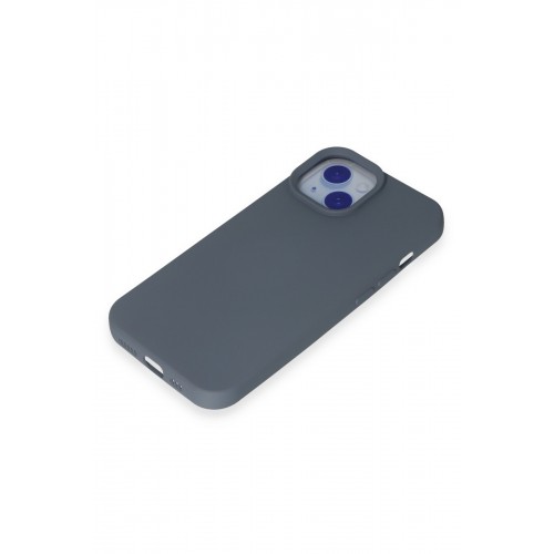 Newface iPhone 15 Kılıf Nano içi Kadife Silikon - Gri Newface iPhone 15 Kılıf Nano içi Kadife Silikon - Gri