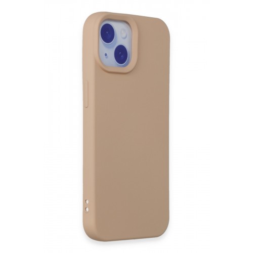 Newface iPhone 15 Kılıf Nano içi Kadife Silikon - Pudra Newface iPhone 15 Kılıf Nano içi Kadife Silikon - Pudra