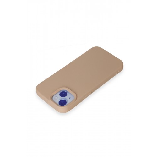 Newface iPhone 15 Kılıf Nano içi Kadife Silikon - Pudra Newface iPhone 15 Kılıf Nano içi Kadife Silikon - Pudra