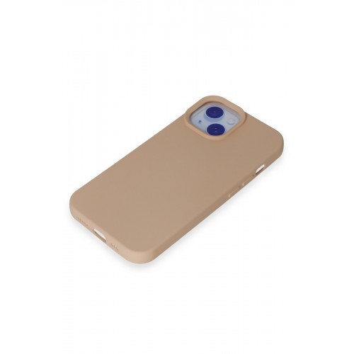 Newface iPhone 15 Kılıf Nano içi Kadife Silikon - Pudra Newface iPhone 15 Kılıf Nano içi Kadife Silikon - Pudra
