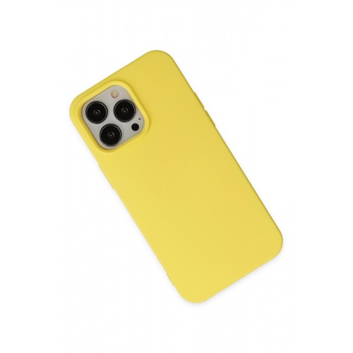 Newface iPhone 15 Pro Kılıf Nano içi Kadife Silikon - Sarı Newface iPhone 15 Pro Kılıf Nano içi Kadife Silikon - Sarı