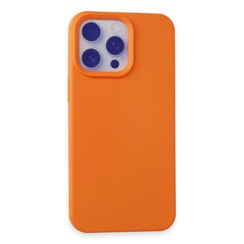 Newface iPhone 15 Pro Max Kılıf Nano içi Kadife Silikon - Turuncu Newface iPhone 15 Pro Max Kılıf Nano içi Kadife Silikon - Turuncu