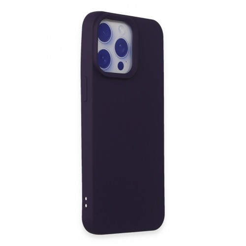 Newface iPhone 15 Pro Max Kılıf Nano içi Kadife Silikon - Mor Newface iPhone 15 Pro Max Kılıf Nano içi Kadife Silikon - Mor