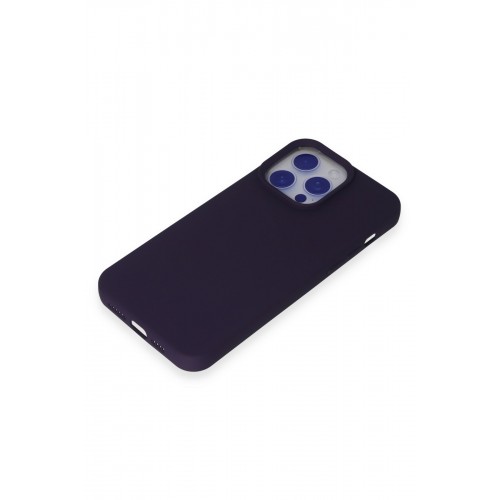 Newface iPhone 15 Pro Max Kılıf Nano içi Kadife Silikon - Mor Newface iPhone 15 Pro Max Kılıf Nano içi Kadife Silikon - Mor