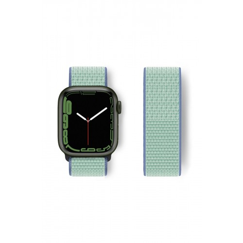 Newface Apple Watch 44mm Hasırlı Cırtcırtlı Kordon - Mavi-Turkuaz Newface Apple Watch 44mm Hasırlı Cırtcırtlı Kordon - Mavi-Turkuaz