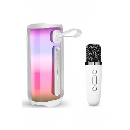 Newface Pluse 5 Mikrofonlu Rgb FM Kablosuz Hoparlör - Beyaz Newface Pluse 5 Mikrofonlu Rgb FM Kablosuz Hoparlör - Beyaz