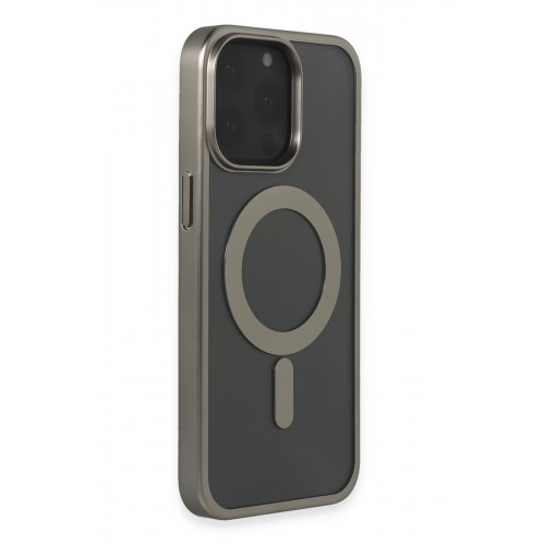 Newface iPhone 15 Pro Max Kılıf Erozi Magsafe Kapak - Gri Newface iPhone 15 Pro Max Kılıf Erozi Magsafe Kapak - Gri