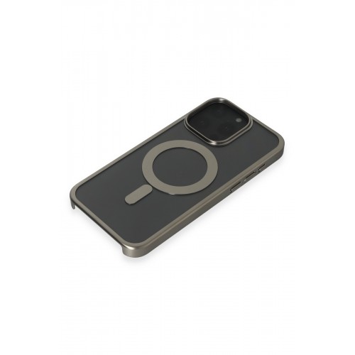 Newface iPhone 15 Pro Max Kılıf Erozi Magsafe Kapak - Gri Newface iPhone 15 Pro Max Kılıf Erozi Magsafe Kapak - Gri