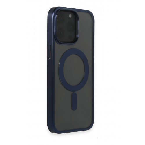 Newface iPhone 15 Pro Max Kılıf Erozi Magsafe Kapak - Lacivert Newface iPhone 15 Pro Max Kılıf Erozi Magsafe Kapak - Lacivert