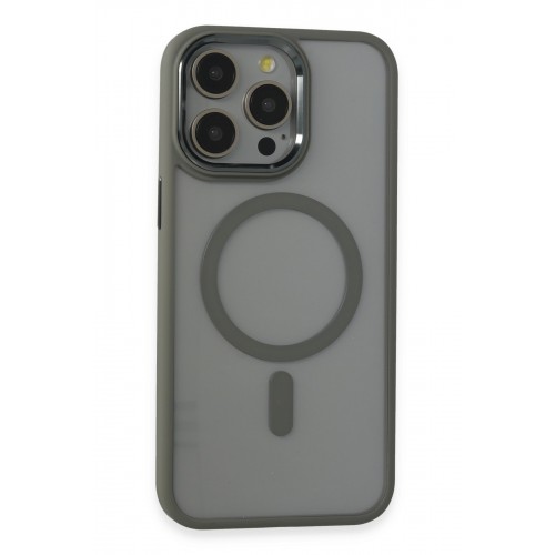 Newface iPhone 15 Pro Max Kılıf Room Magneticsafe Silikon - Gri Newface iPhone 15 Pro Max Kılıf Room Magneticsafe Silikon - Gri