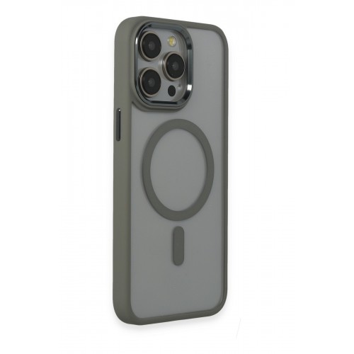 Newface iPhone 15 Pro Max Kılıf Room Magneticsafe Silikon - Gri Newface iPhone 15 Pro Max Kılıf Room Magneticsafe Silikon - Gri