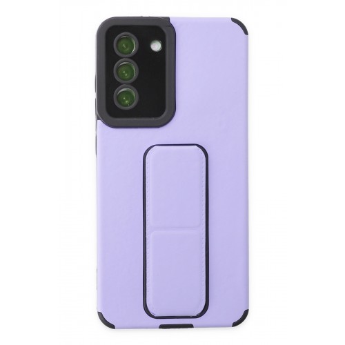 Newface Samsung Galaxy S21 FE Kılıf Mega Standlı Silikon - Lila Newface Samsung Galaxy S21 FE Kılıf Mega Standlı Silikon - Lila