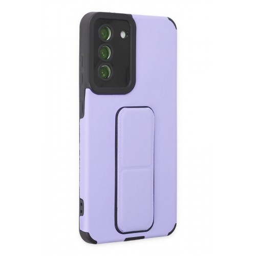 Newface Samsung Galaxy S21 FE Kılıf Mega Standlı Silikon - Lila Newface Samsung Galaxy S21 FE Kılıf Mega Standlı Silikon - Lila