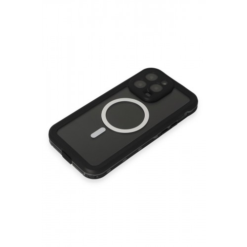 Newface iPhone 15 Pro Max Kılıf Red Pepper Magneticsafe Su Geçirmez Kılıf - Siyah-Gri Newface iPhone 15 Pro Max Kılıf Red Pepper Magneticsafe Su Geçirmez Kılıf - Siyah-Gri