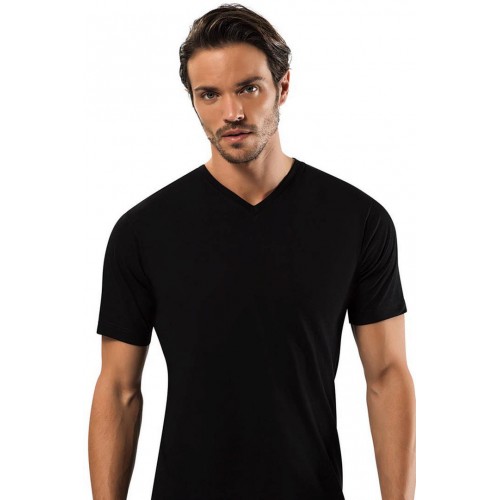 Erdem Siyah Penye V Yaka T-Shirt 1167 Renk Siyah Beden 3XL Erdem Siyah Penye V Yaka T-Shirt 1167 Renk Siyah Beden 3XL
