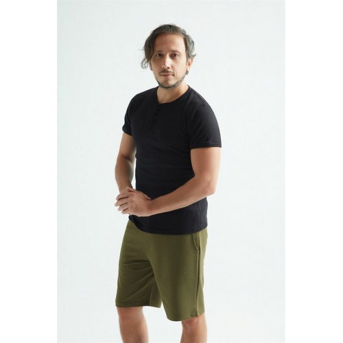 Erdem Siyah Düğmeli kaşkorse t-shirt 1125 Renk Siyah Beden XXL Erdem Siyah Düğmeli kaşkorse t-shirt 1125 Renk Siyah Beden XXL