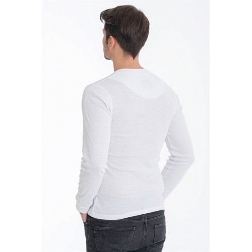 Erdem Beyaz Düğmeli Kaşkorse Uzun Kollu T-Shirt 1126 Renk Beyaz Beden L Erdem Beyaz Düğmeli Kaşkorse Uzun Kollu T-Shirt 1126 Renk Beyaz Beden L