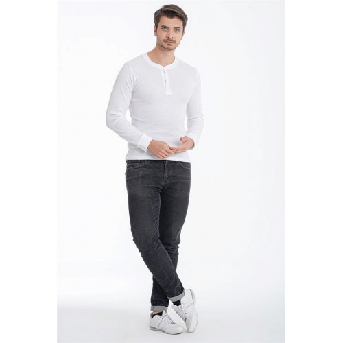 Erdem Beyaz Düğmeli Kaşkorse Uzun Kollu T-Shirt 1126 Renk Beyaz Beden L Erdem Beyaz Düğmeli Kaşkorse Uzun Kollu T-Shirt 1126 Renk Beyaz Beden L