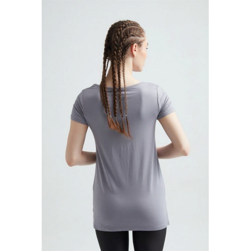 Erdem Gri Viskon Kadın Uzun T-Shirt 214 Renk Gri Beden 3XL Erdem Gri Viskon Kadın Uzun T-Shirt 214 Renk Gri Beden 3XL