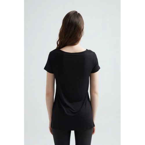 Erdem Siyah Viskon Kadın Uzun T-Shirt 214 Renk Siyah Beden S Erdem Siyah Viskon Kadın Uzun T-Shirt 214 Renk Siyah Beden S
