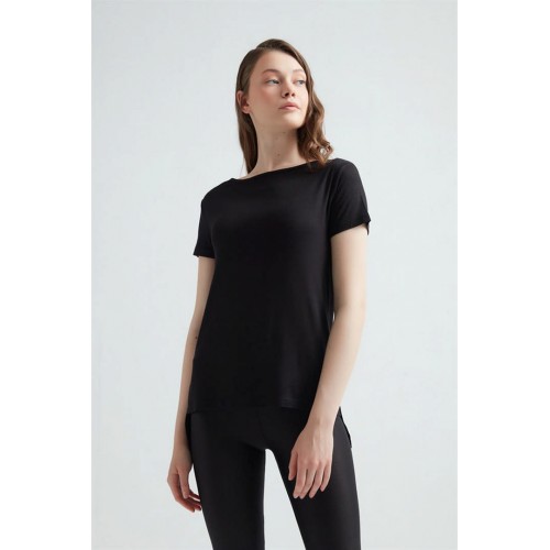 Erdem Siyah Viskon Kadın Uzun T-Shirt 214 Renk Siyah Beden S Erdem Siyah Viskon Kadın Uzun T-Shirt 214 Renk Siyah Beden S