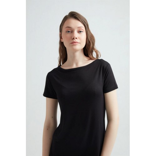 Erdem Siyah Viskon Kadın Uzun T-Shirt 214 Renk Siyah Beden S Erdem Siyah Viskon Kadın Uzun T-Shirt 214 Renk Siyah Beden S