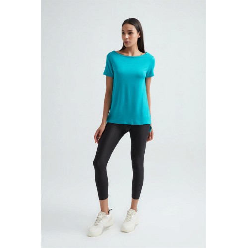 Erdem Turkuaz Viskon Kadın Uzun T-Shirt 214 Renk Turkuaz Beden S Erdem Turkuaz Viskon Kadın Uzun T-Shirt 214 Renk Turkuaz Beden S