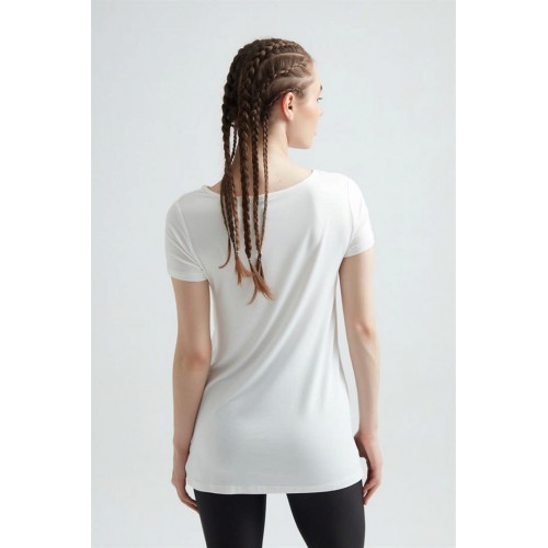 Erdem Ekru Viskon Kadın Uzun T-Shirt 214 Renk Ekru Beden 3XL Erdem Ekru Viskon Kadın Uzun T-Shirt 214 Renk Ekru Beden 3XL